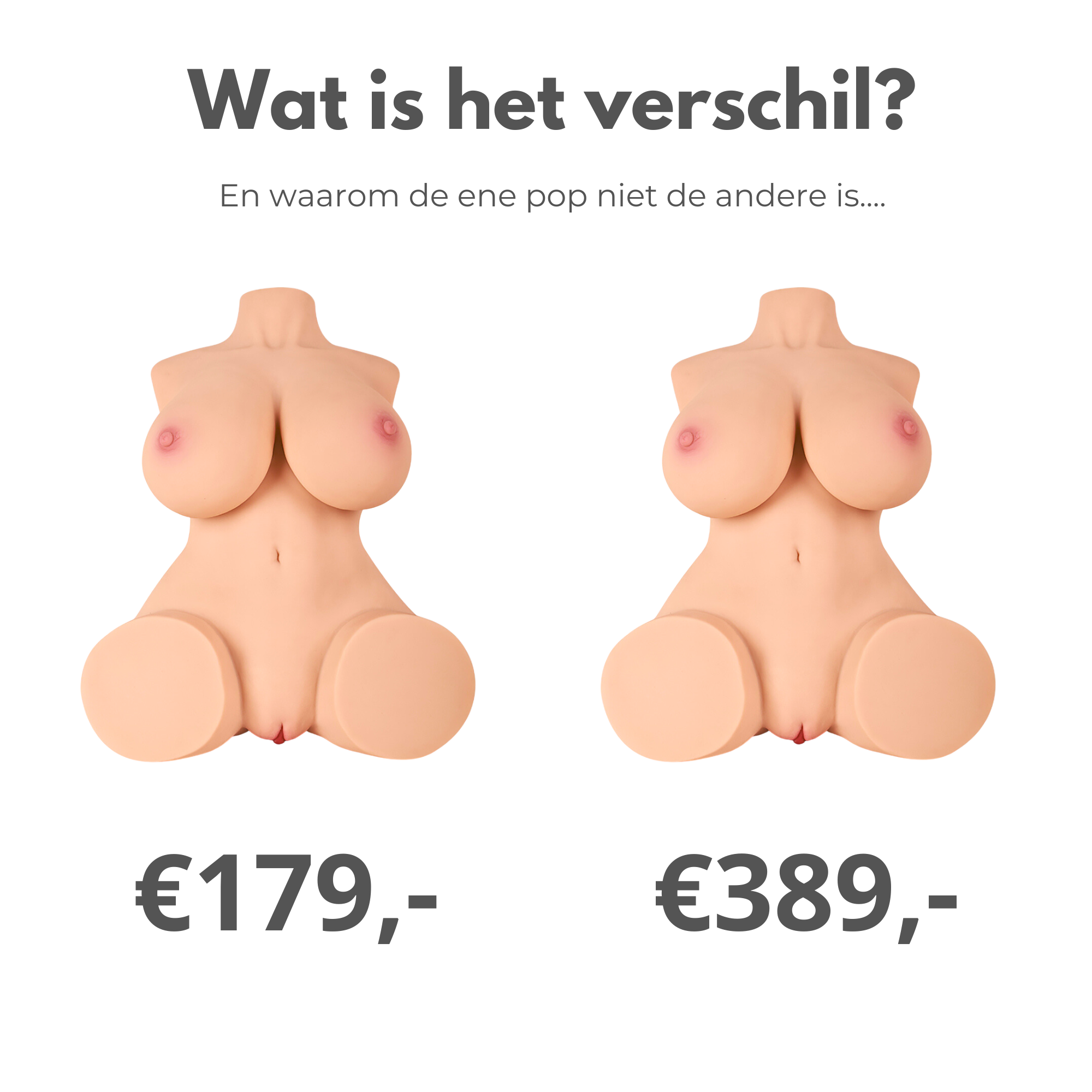 verschil in dure en goedkope kwaliteit sexpoppen