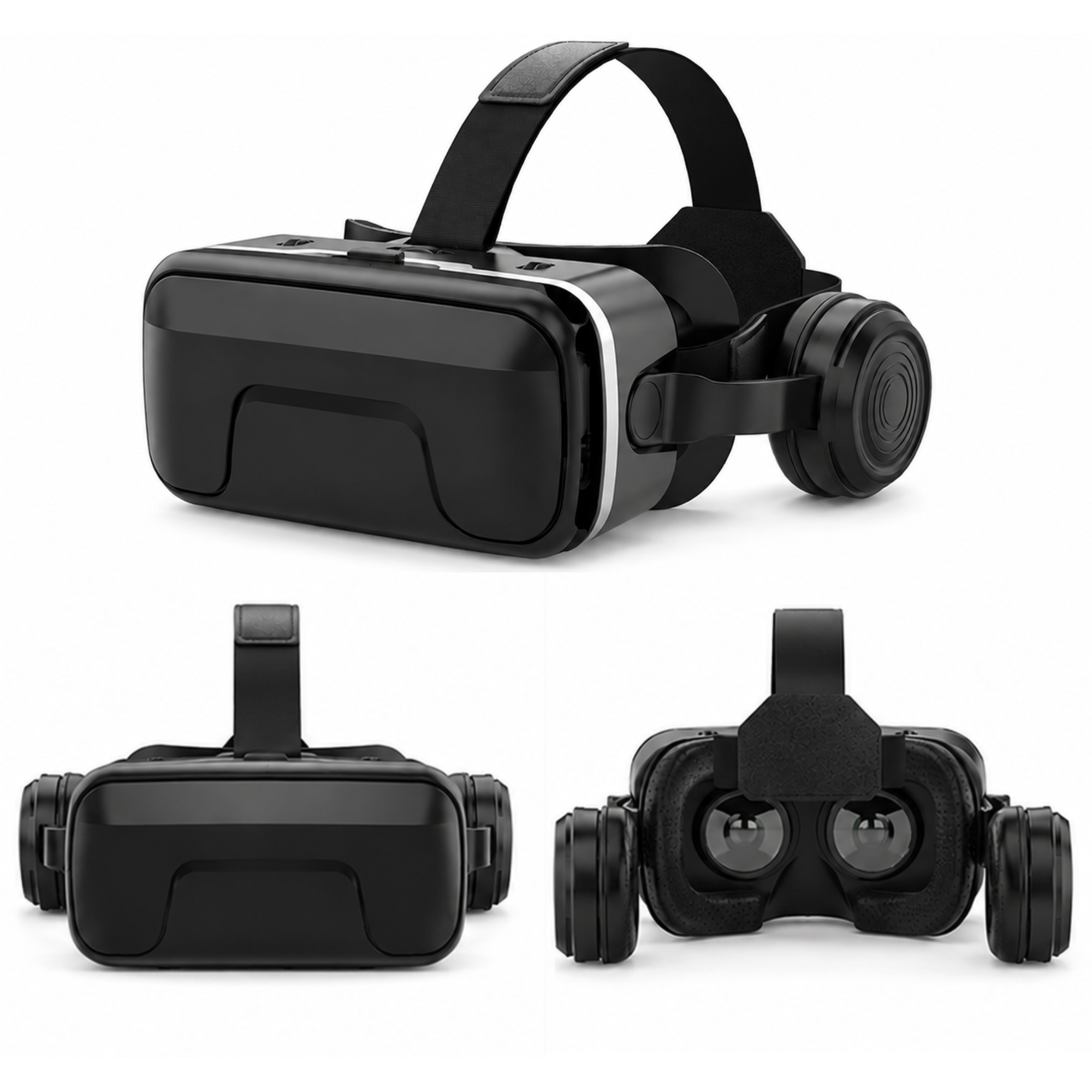 VR headset met beeld en geluid