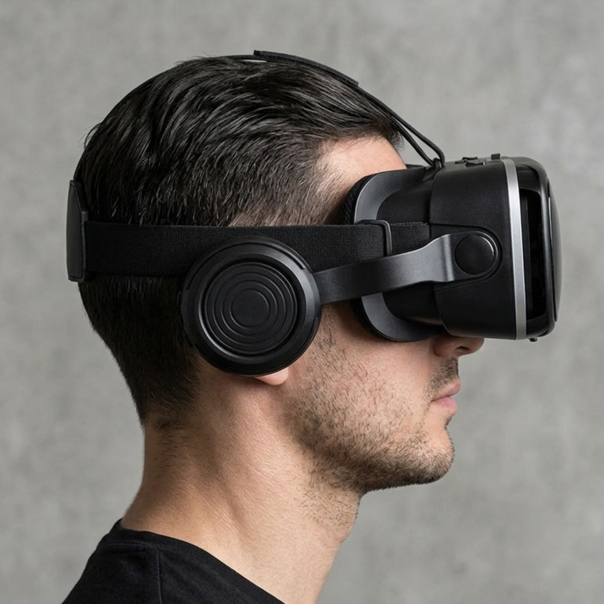 VR headset voor porno zijaanzicht