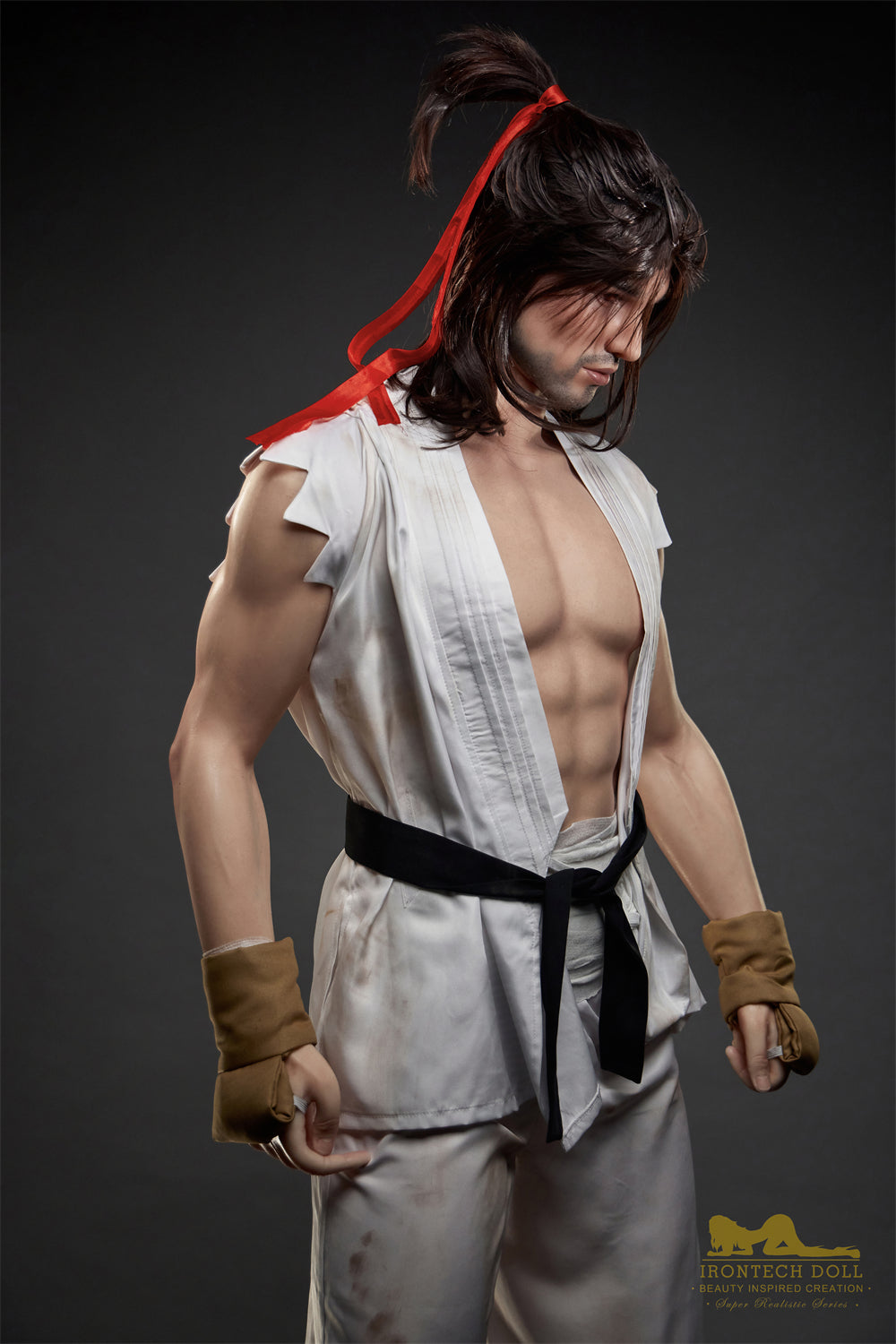 male silicone sex doll kevin by irontech with judo clothes looking down