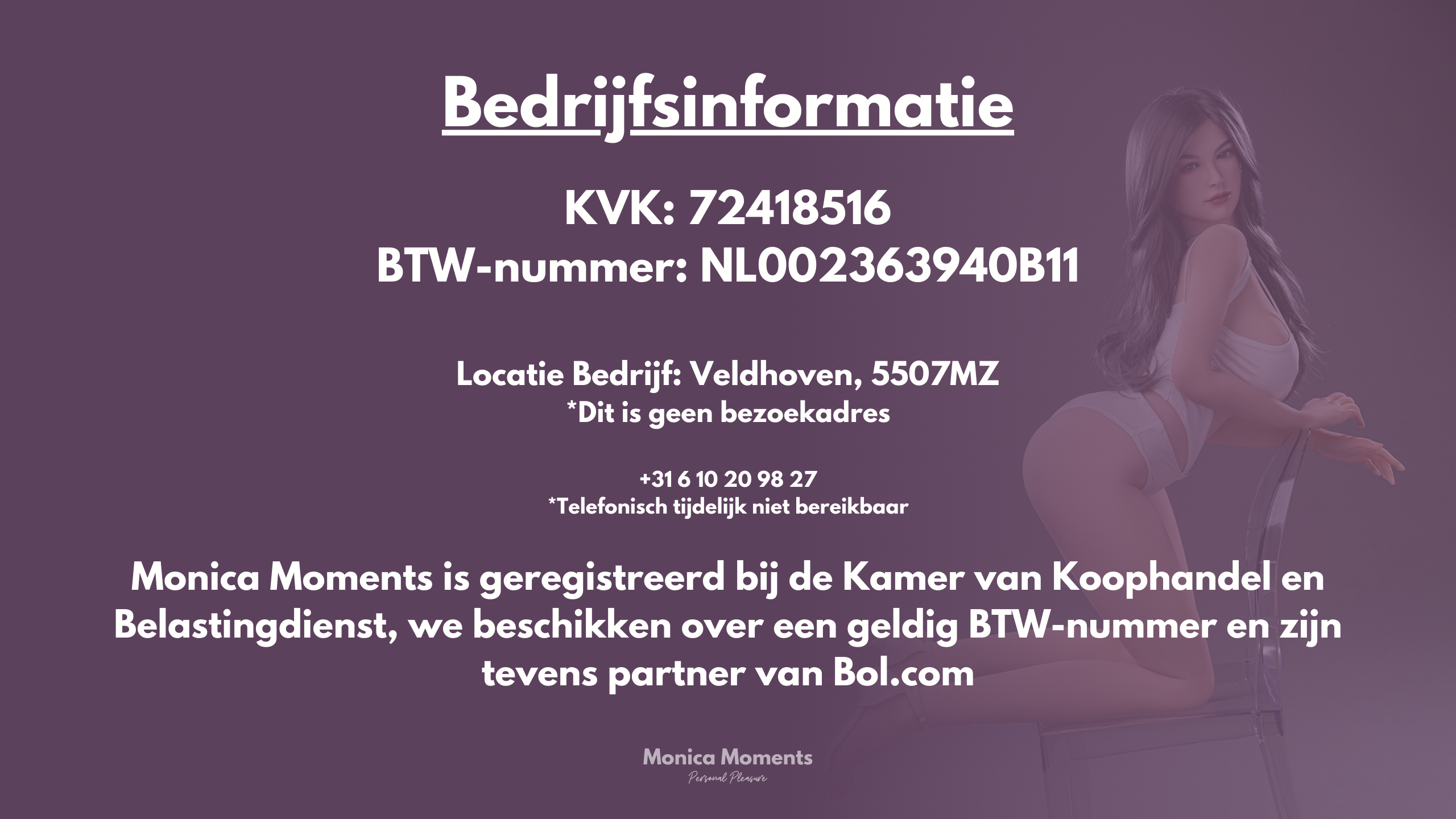 informatie over monica moments KVK