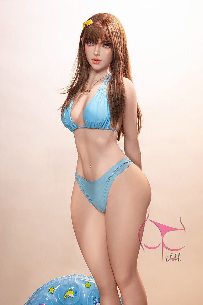 FunWestDoll Lexa round bum curvy hips side view bikini