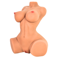 sexpop torso rachelle, een realistische sekspop van hoogwaardige TPE, geplaatst op een witte achtergrond