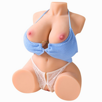 Sexpop in lingerie op een witte achtergrond