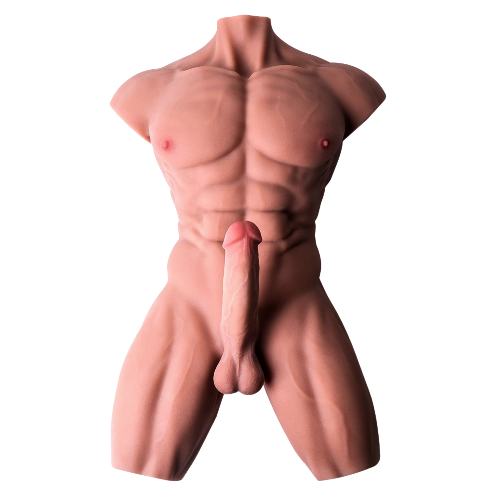 mannelijke torso sexpop op een witte achtergond