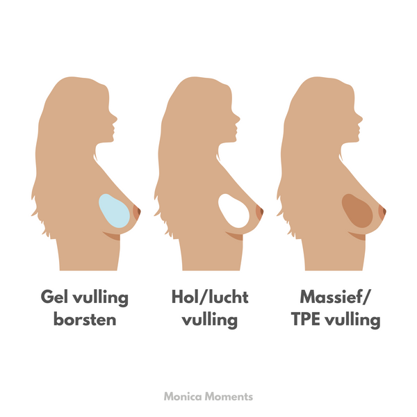 Sexpop borsten vulling met massieve vulling of gel of lucht
