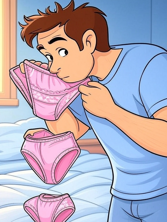 Man die tijdens het goonen aan ondergoed ruikt