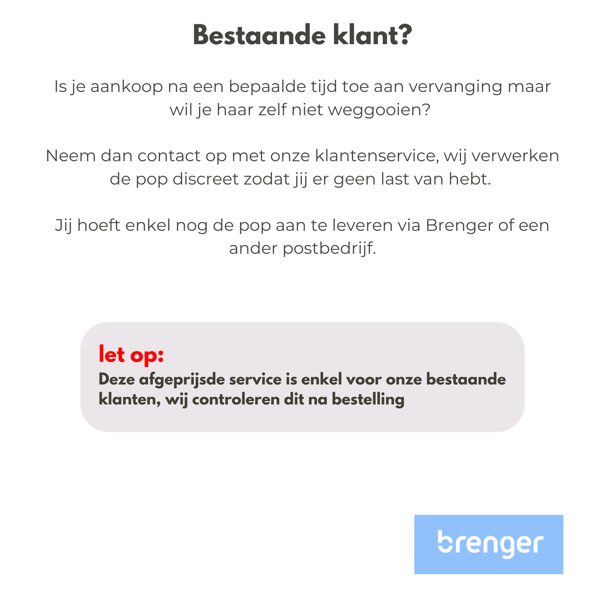 uitleg sexpop afvalgebruik voor bestaande klant