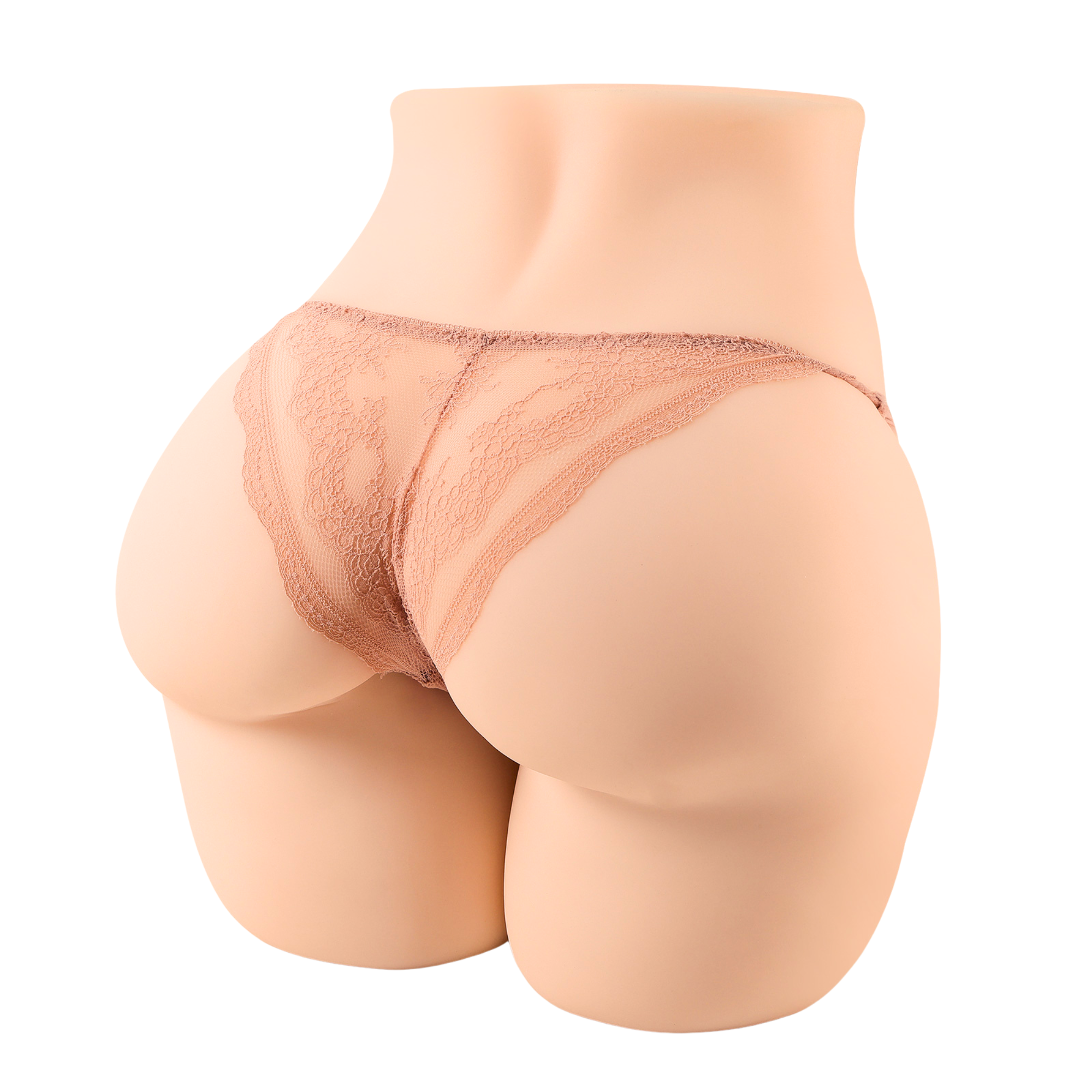 Bil masturbator met string op witte achtergrond