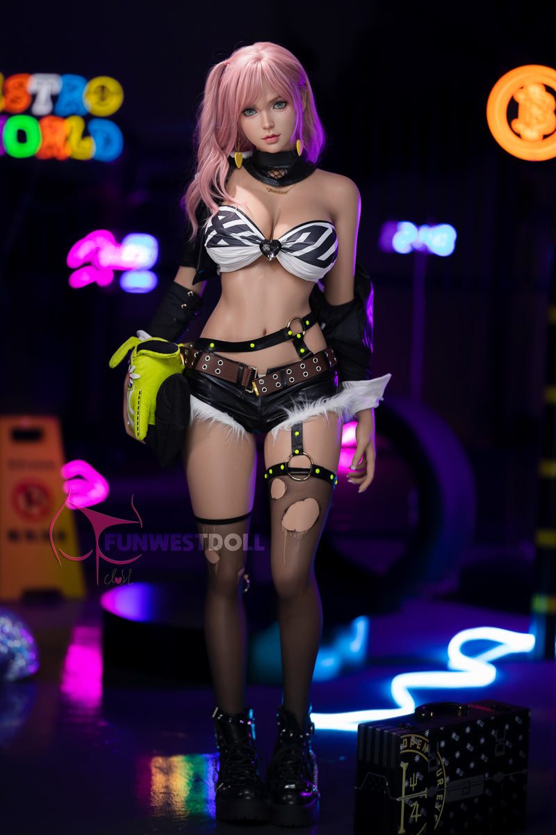 FunWestDoll Lilla full body front view latex outfit