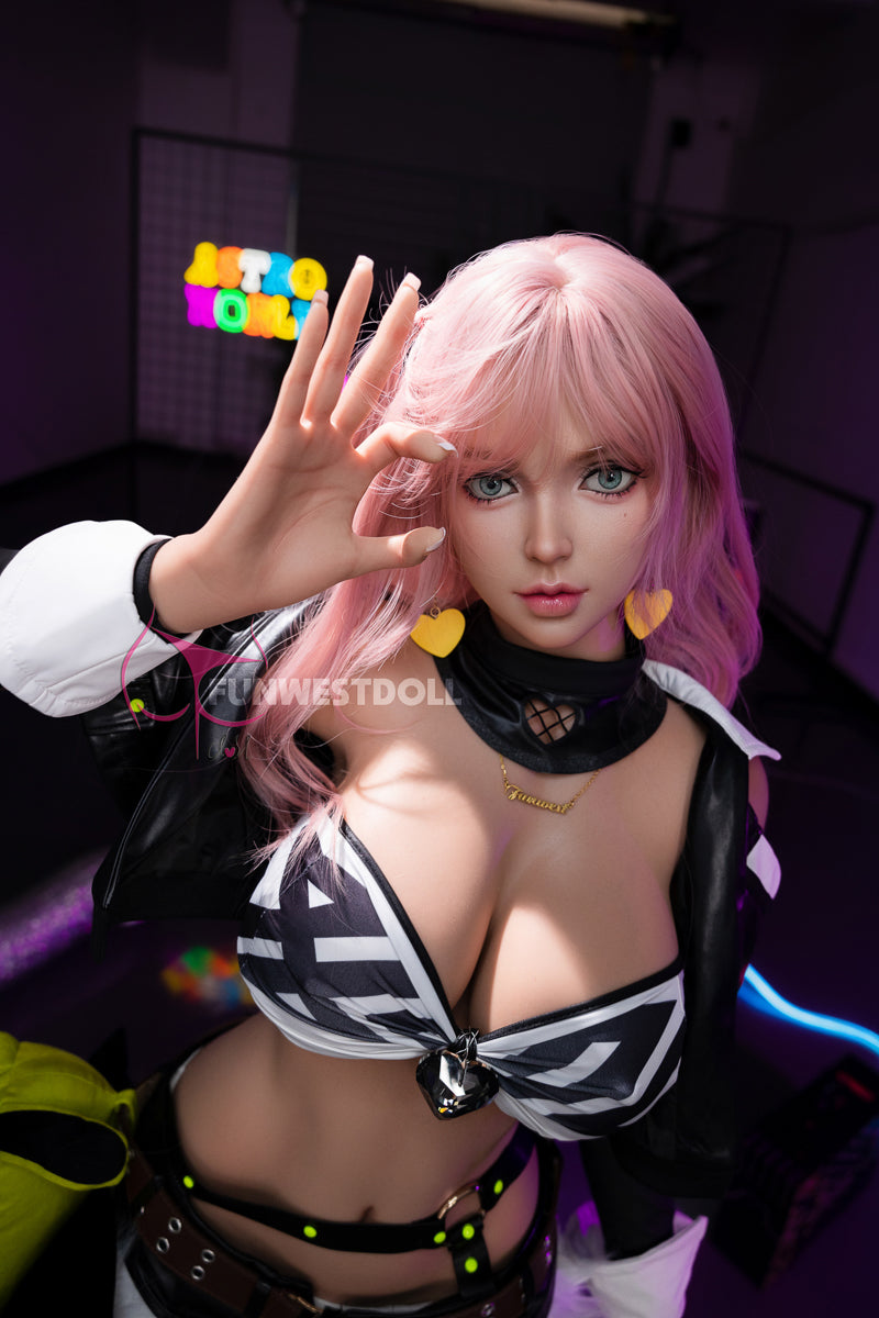 FunWestDoll Lilla sexy big breasts Asian woman with pink hair