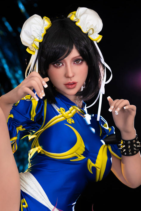 FunWestDoll Lucy sexy Asian cheerleader performing front view