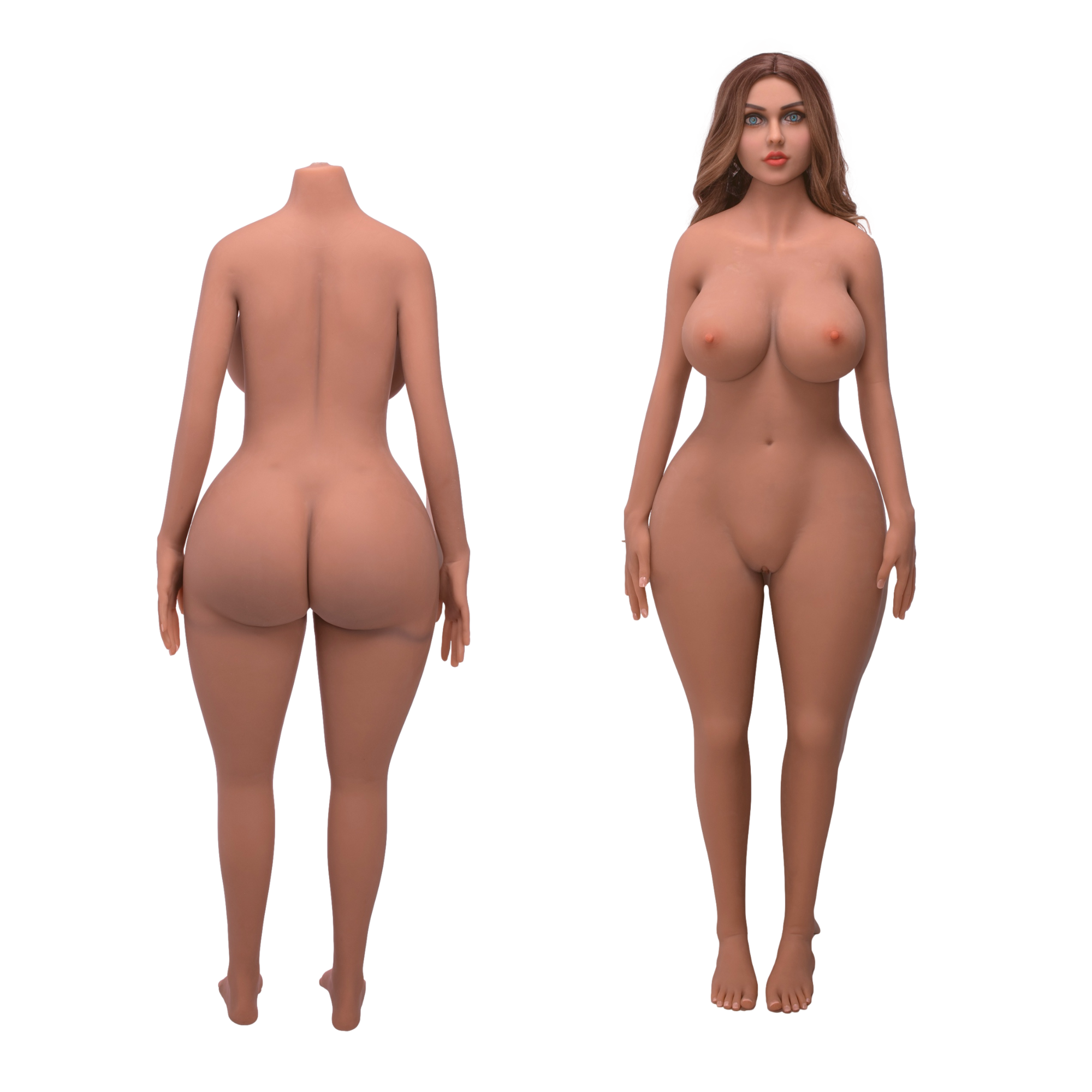 Sex Doll latina - Milou voor en achterkant op witte achtergrond