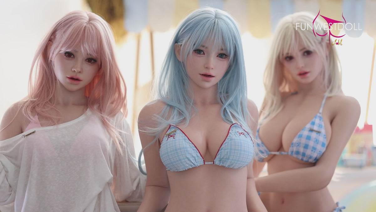 FunWestDoll Alisha Lia Lulu naked trio Asian sexdoll
