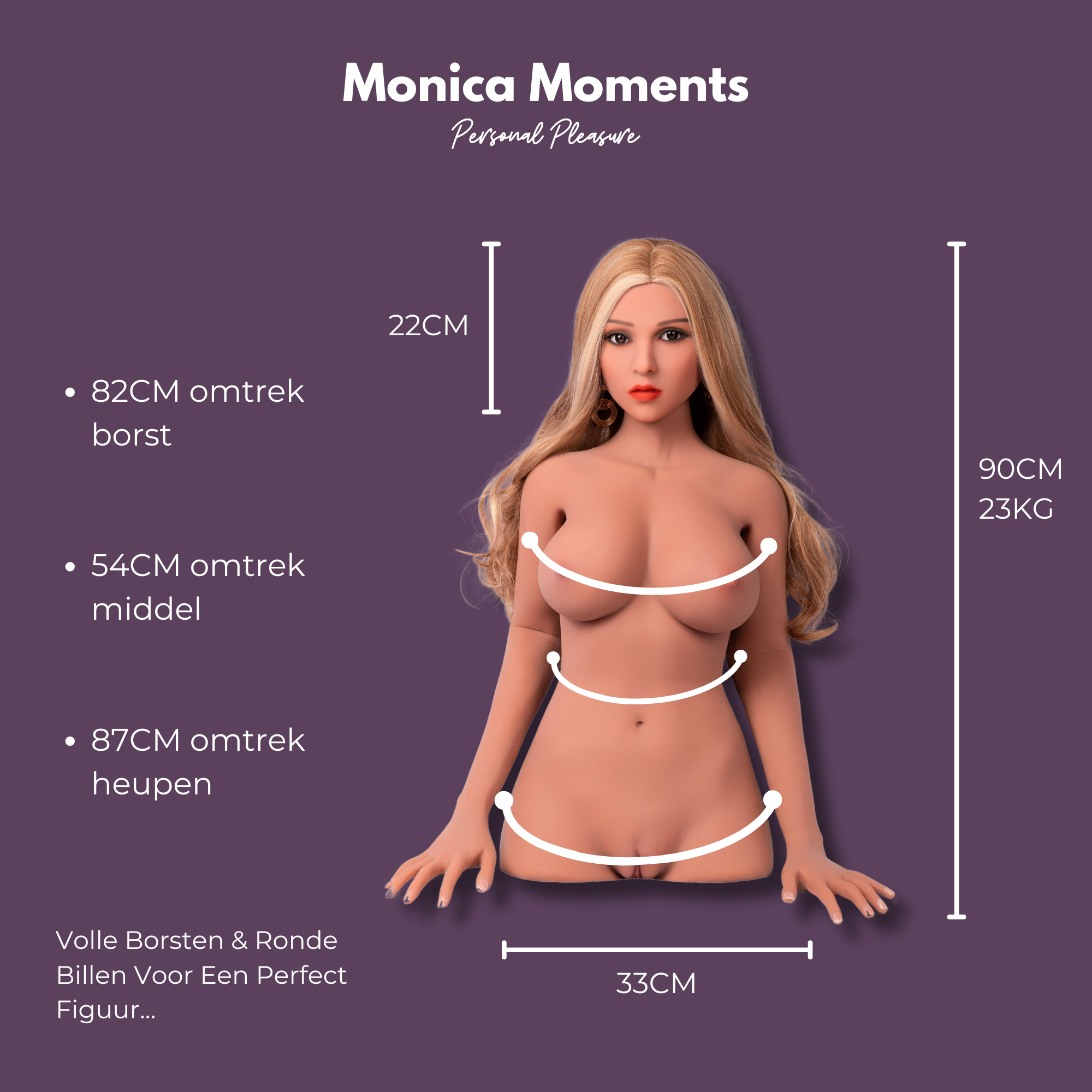 Muñeca sexual de tamaño natural - Anne [23 kg - 90 cm]